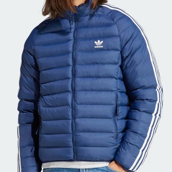 Adidas Padded Stand-Up Collar Puffer Jacket | Blue | 30% Off - Picture 2 of 3